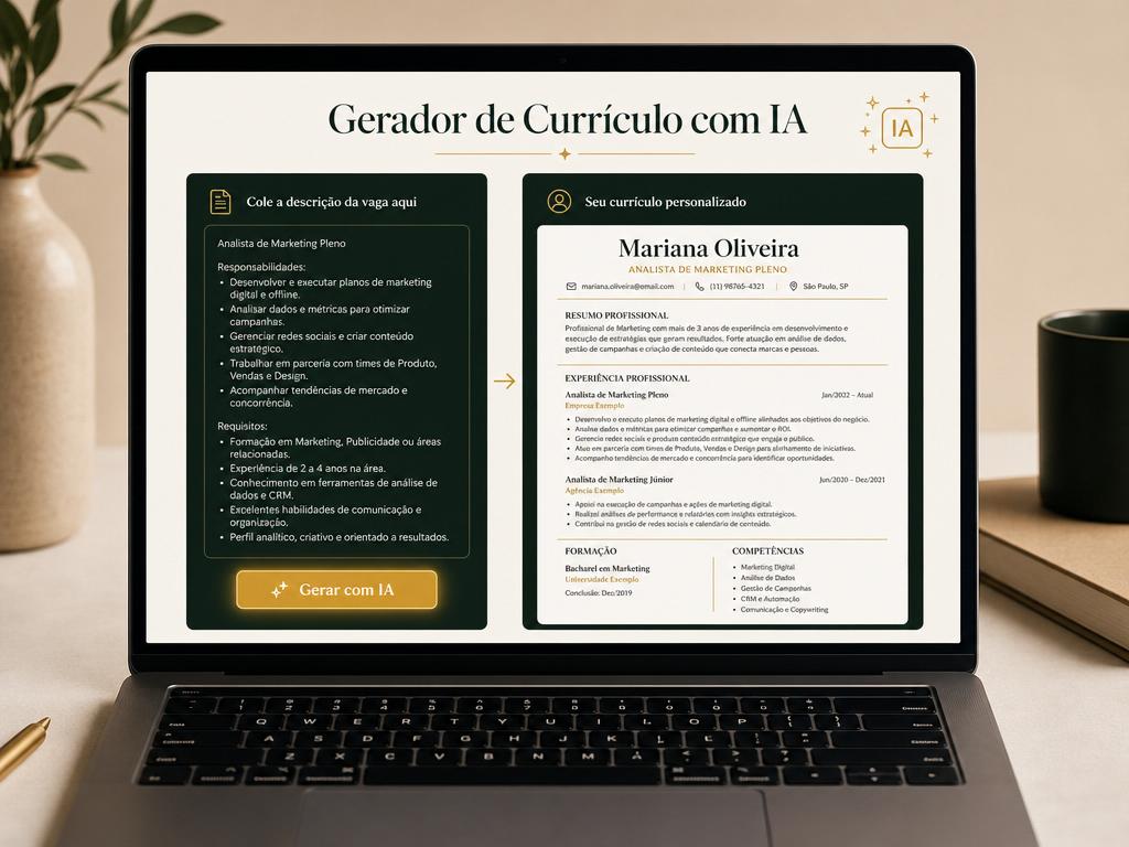 Gerador de Currículo com IA (personalizado para cada vaga)